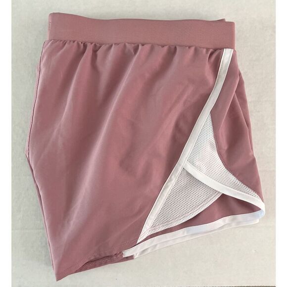 Under Armour 1350196-697 Women's Sz Small Dusty Pink/White UA Fly-By 2.0 Shorts - Picture 7 of 12